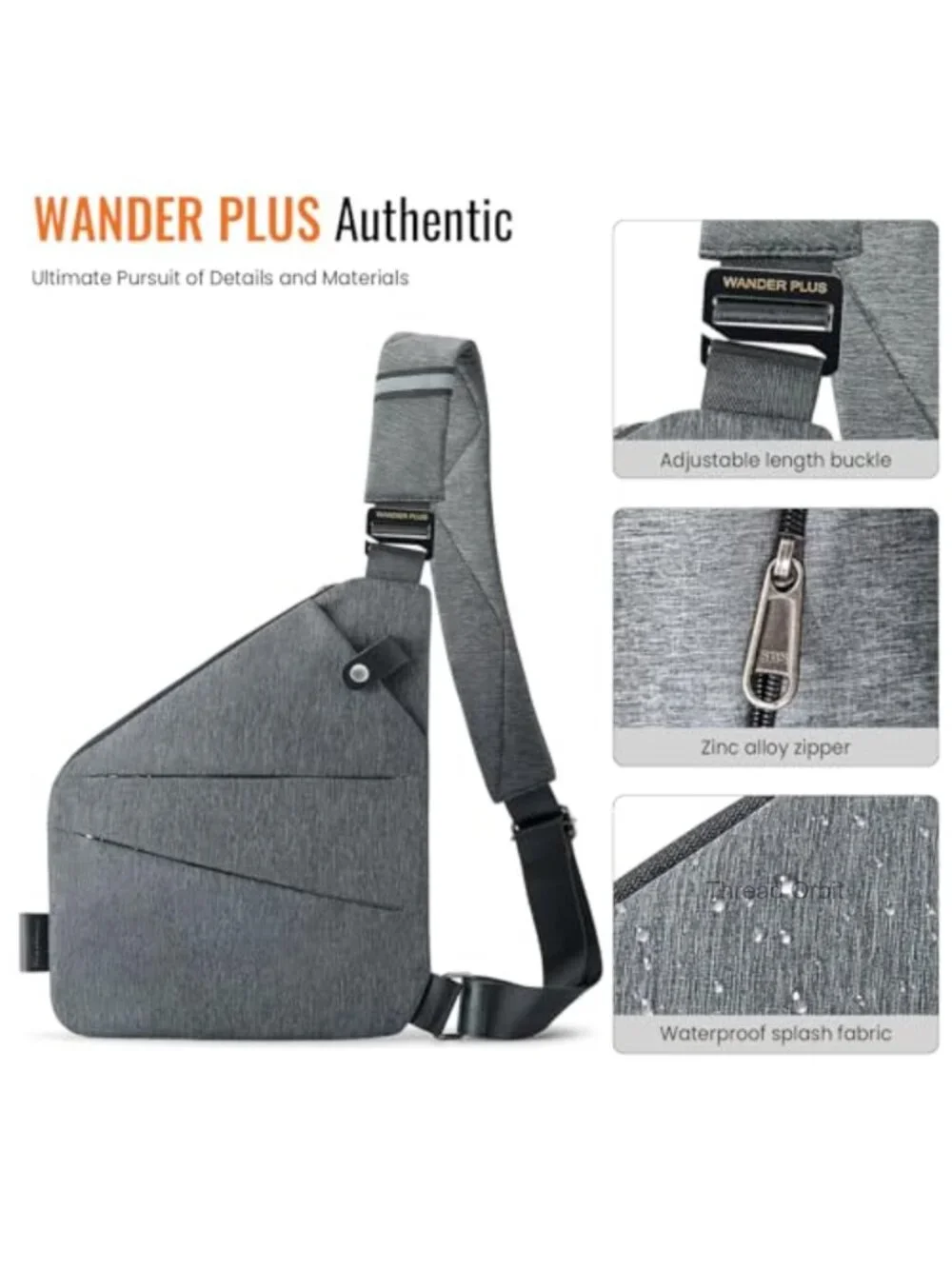 Anti-Theft Crossbody Bag with RFID Blocking Waterproof Nylon Travel Purse